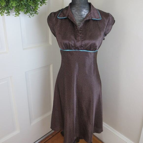 Speechless Polka Dot Dress Brown / White 7 - Picture 1 of 6